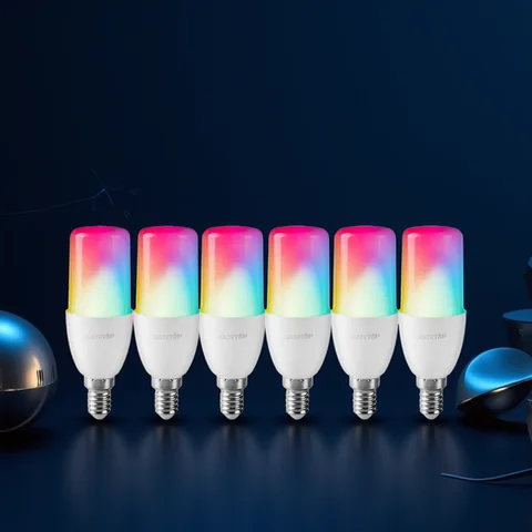 Dimmable E14 16 Colors RGB LED Bulb 24 Key Remote Control 6W AC100-240V Colorful Change for Bedroom LivingRoom Lamps
