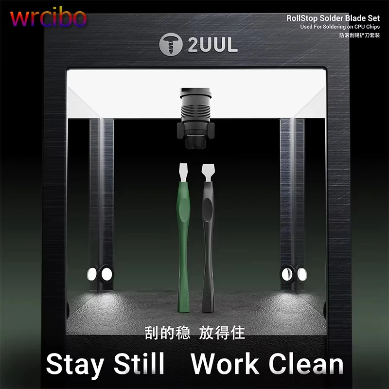 

2UUL DA19 9 мм 15 мм набор скребков для припоя, инструмент для ремонта печатных плат мобильного телефона с инструментом для пайки с паяльной пастой, инструмент для выравнивания
