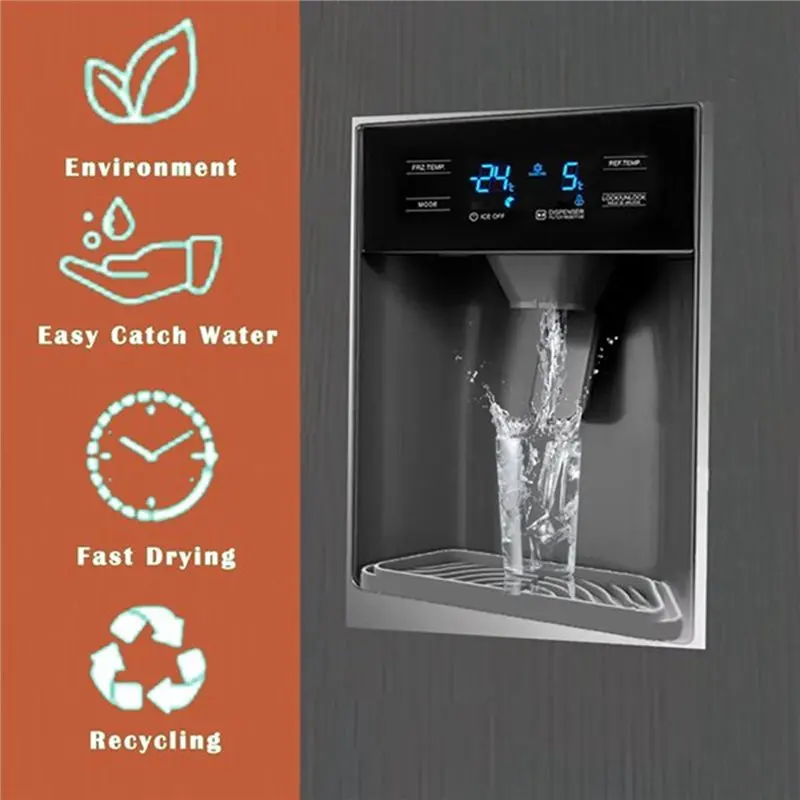 A38T-Fridge Drip Catcher Tray Mini Refrigerator Drip Tray Protection Ice And Water Dispenser Pan Fridge Spills Water Pad