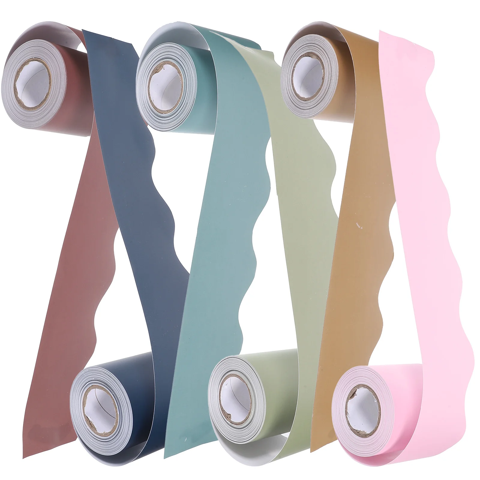 

6 Rolls 10M Bulletin Board Borders Bohemian Color Blackboard Decors Classroom Office Wall Decor WearResistant Border Trim