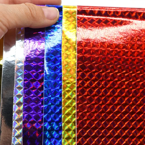 Imagen 2 del producto MNFT 45cm de ancho 5/10 metros señuelo de pesca Material de fabricación de piel película adhesiva holográfica pegatina cinta Flash calcomanía de cebo Sabiki