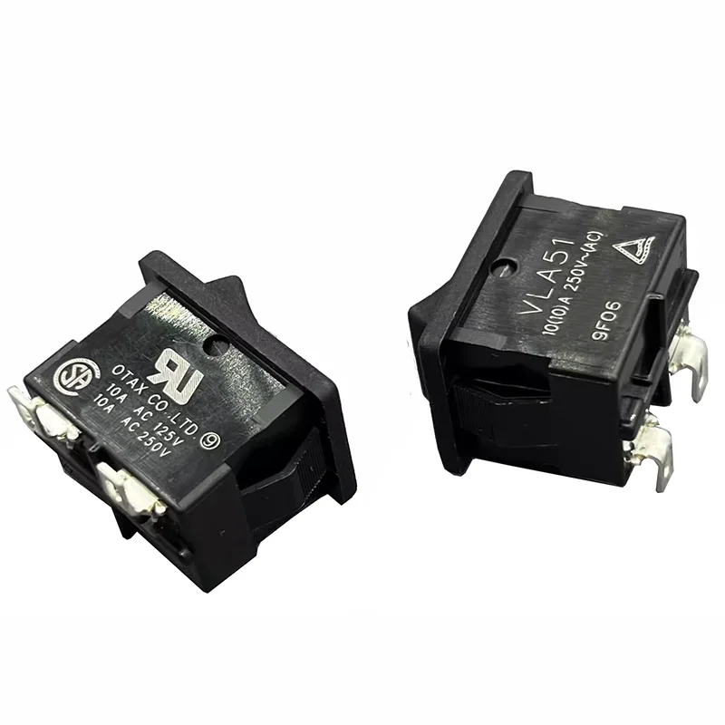 Original UL certified Boat type switch VLA51 bent foot 2 pin 2 speed warping switch 10A250V power switch 21*15mm