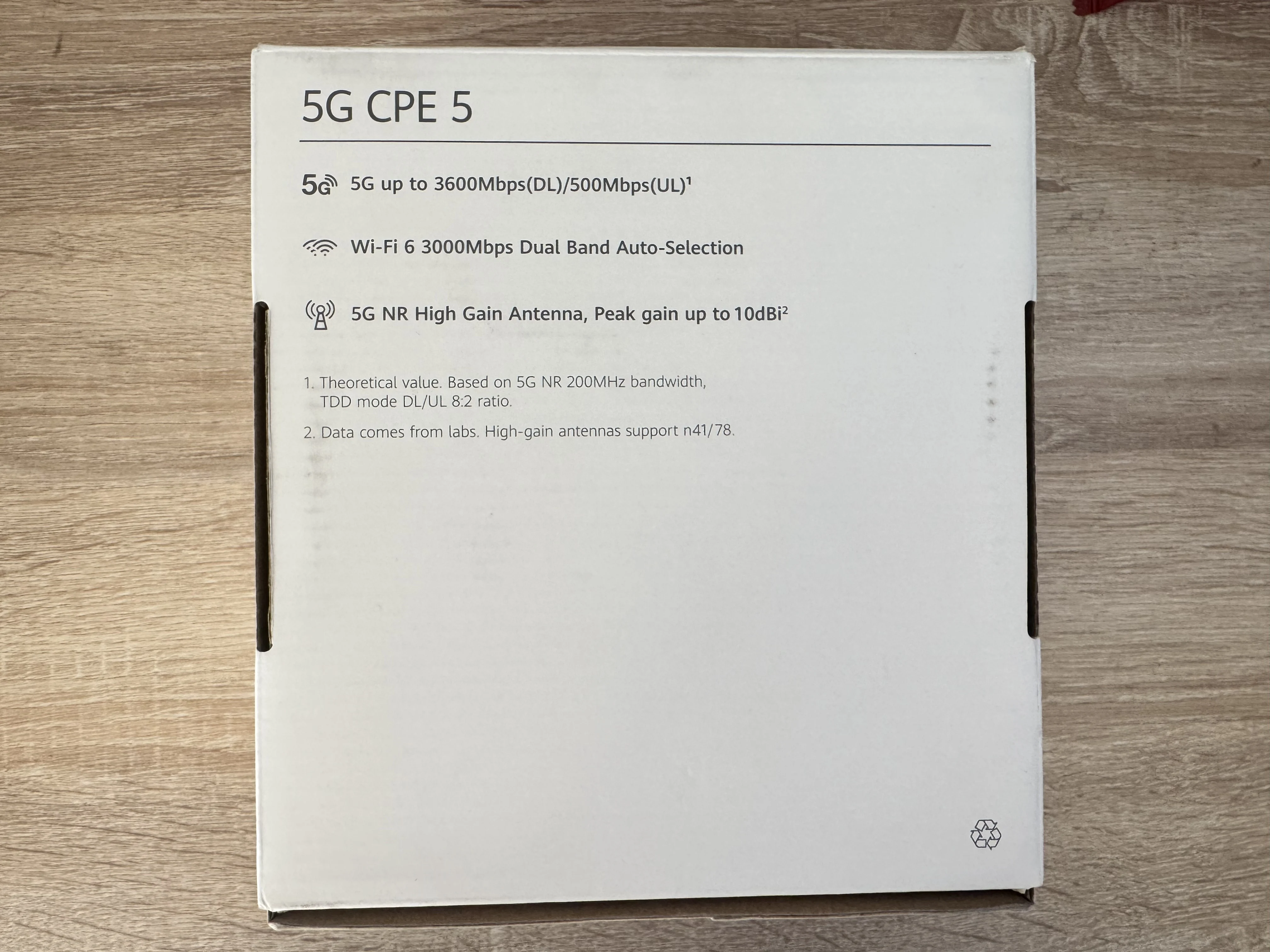 5G CPE 5 H155-382 WiFi 6 AX3000 Mobile Wireless Router 5G 4G LTE CAT20 Dual Band Sim Card Modem With Internal Antennas