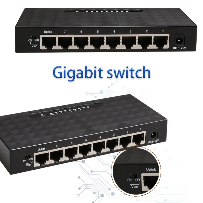 

Игровой гигабитный коммутатор RJ45 Hub Сетевой коммутатор Ethernet Коммутатор 10/100/1000 Мбит/с Многофункциональный интернет-сплиттер-адаптер