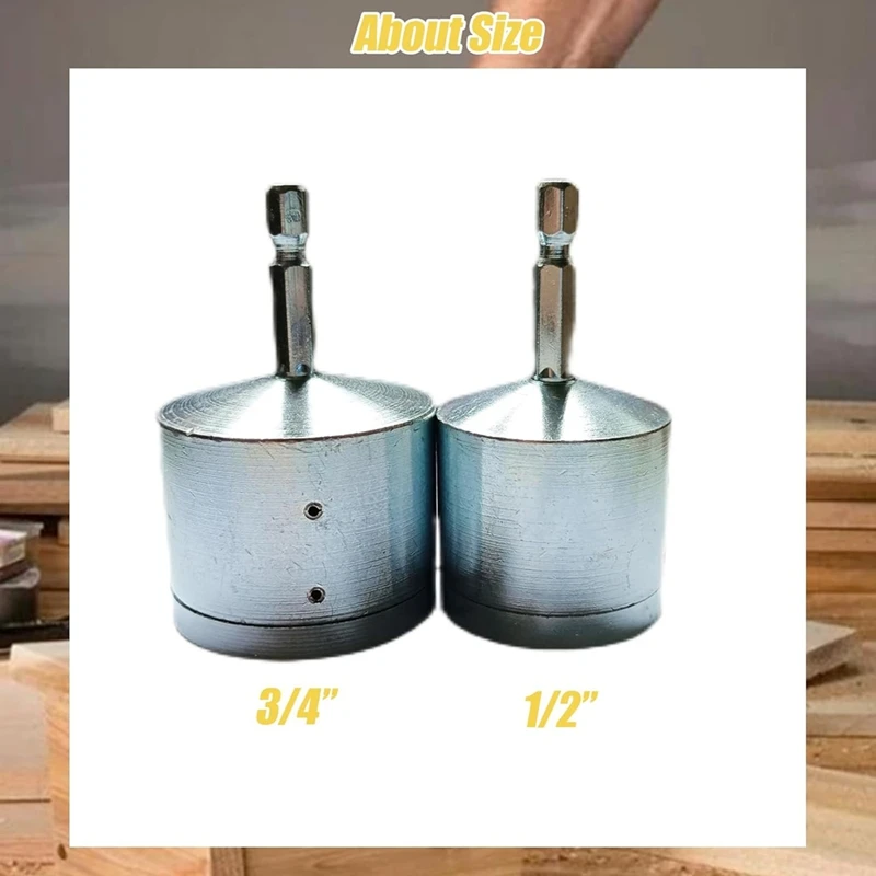 Paquete de 2 cepillos de limpieza de tubos de cobre, cepillo de limpieza de tubos HVAC completamente de Metal para potencia de taladro, vástago de 1/4 pulgadas (1/2 pulgadas y 3/4 pulgadas)
