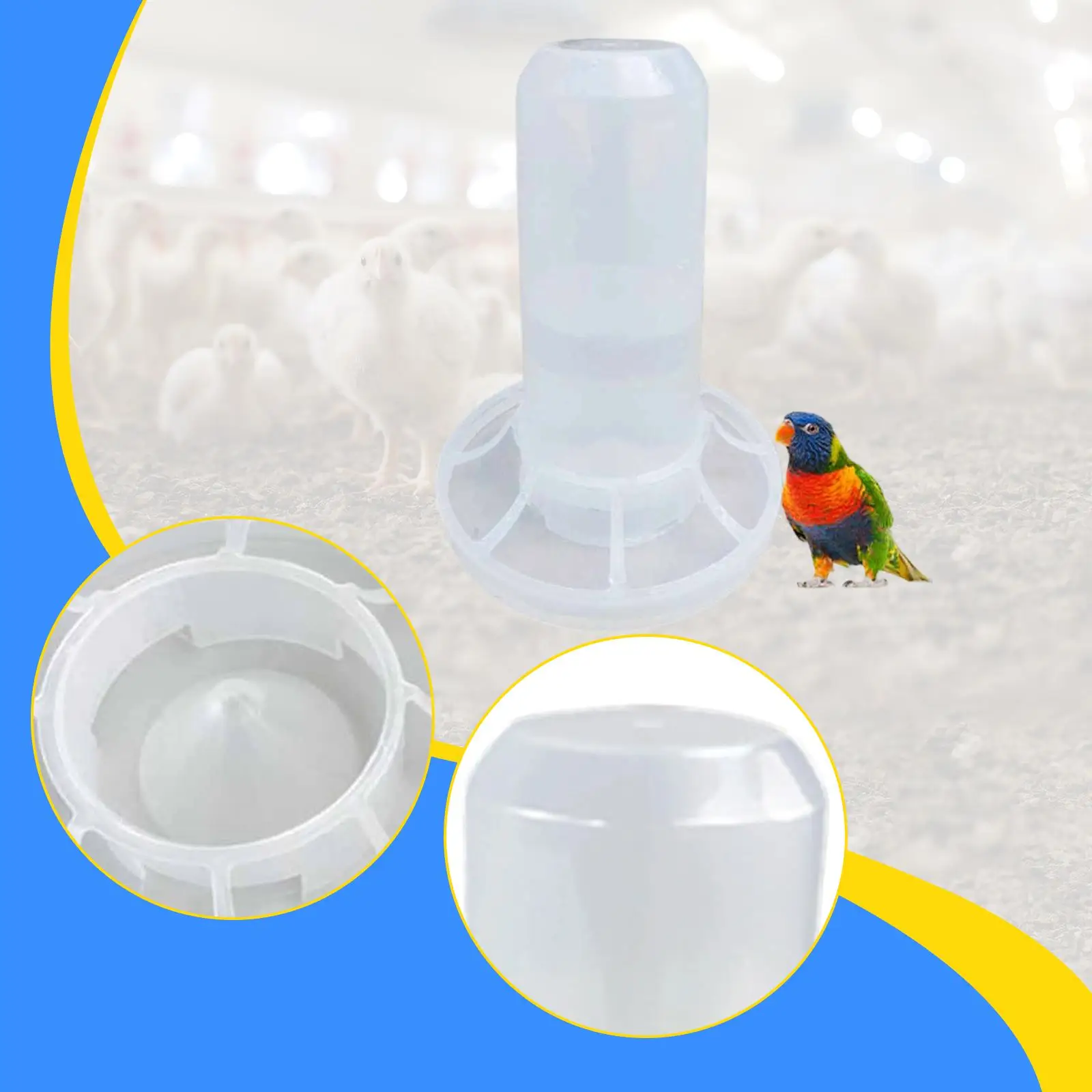 وحدة تغذية الدجاج الأوتوماتيكية، دلو مستلزمات الدجاجة مع منافذ لحديقة الحمام والبط والديك #5