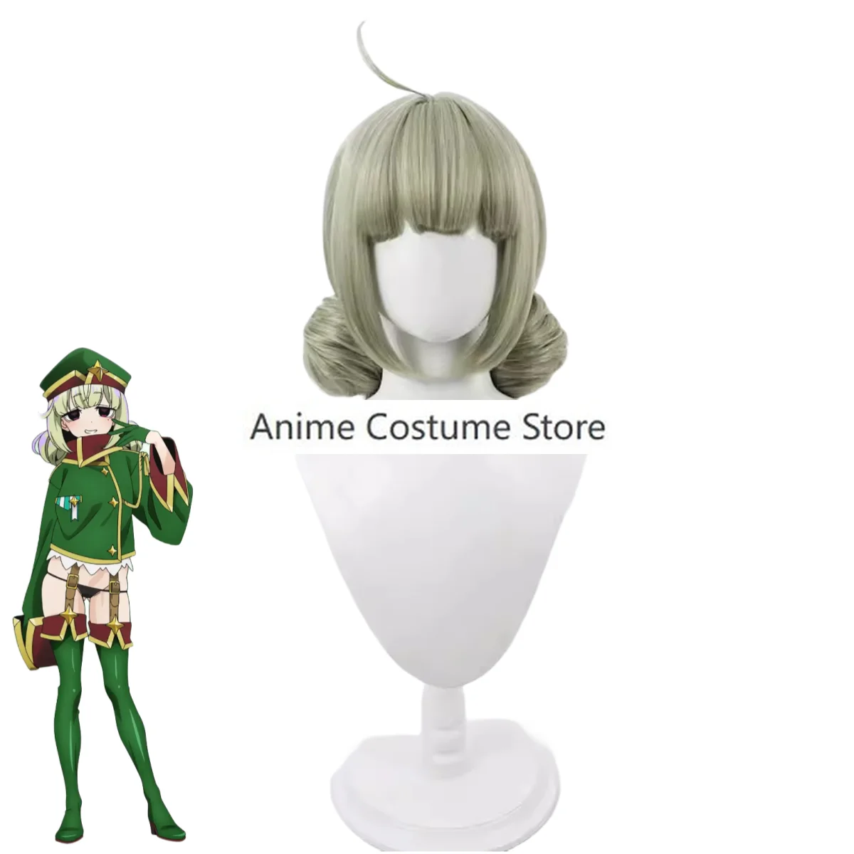 Disfraz de Cosplay de Anime Gushing Over Magic Girls Araga Kiwi, abrigo corto verde, peluca de uniforme, traje de Carnaval Kawaii Sexy para mujer adulta