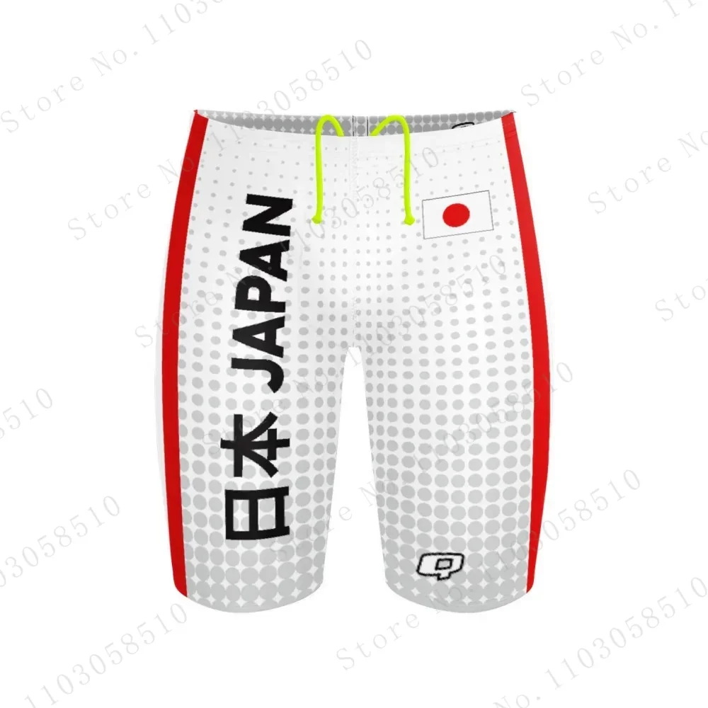 Quick-Dry Swimming Trunks for Men, Sexy Swimwear, Boxer Shorts, Tight Swim Trunks, New，Customizable country logo customization