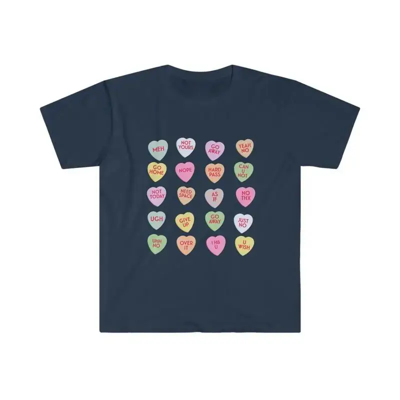 End Of Conversation Hearts T Shirt Girlfriend Boyfriend Wife Husband Mom Daughter Son Birthday