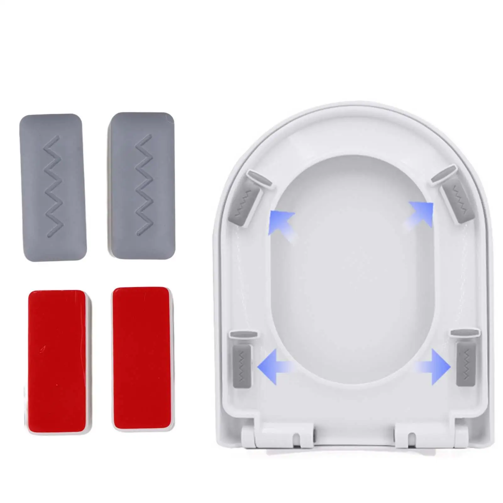 4 Pcs Toilet Lid Cushions Toilet Seat Buffers for Hotel Toilet Seat