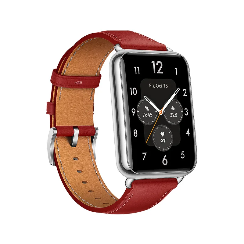 Genuine Leather Strap For Huawei Watch Fit 2 Smartwatch Band Replacement Sport Wristband retro Bracelet Huawei Fit2 Accessories