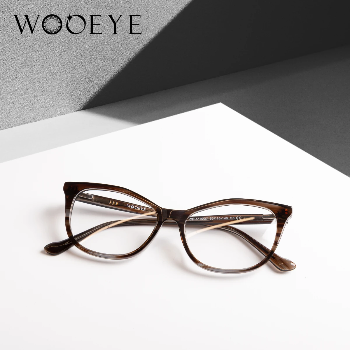 wooeye-acetate frames ultra-lightweight texture, men's and women's fashion retro cat's eye outdoor myopia optical eyeglass frame