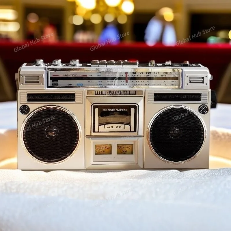 

New Product Retro Stereo Dual Speaker Radio Recorder Convenient Tape Machine Bluetooth U Disk TF Card