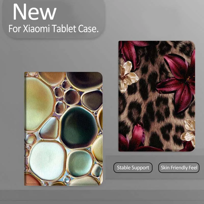 

Чехол для планшета с леопардовым принтом и красными цветами для Xiaomi Redmi Mini Pad SE K 2 4 5 6 7 8 2023 2025 11 8.8 11.2 10.1 Pro, подарок