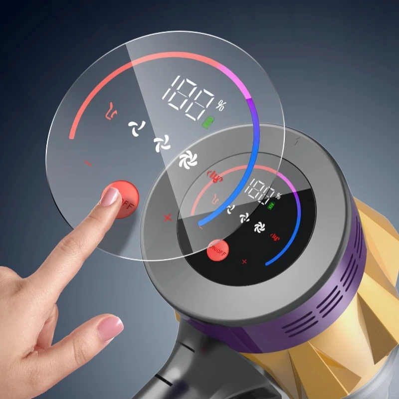 ASHLV V18 550W 50kPa ハンドヘルドワイヤレス掃除機 タッチディスプレイ付き 取り外し可能なバッテリー 40分電気ほうき 家庭用、車用