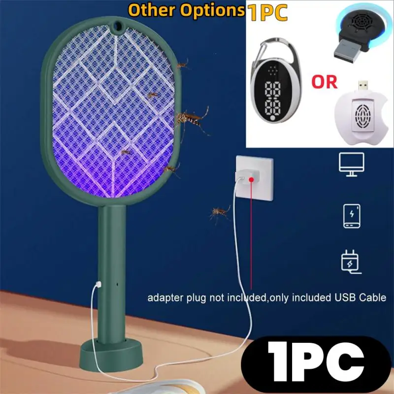 

1Pc USB Rechargeable Mosquito Swatter Bedroom Electric Mosquito Killer Lamp 2-in-1 Outdoor Insect Fly Bug Exterminator