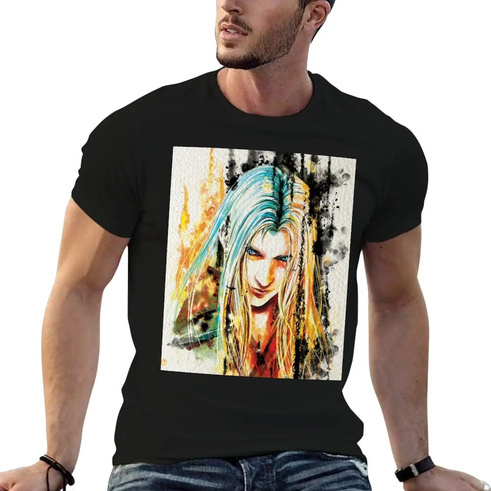 

Sephiroth T-Shirt mens graphic t shirts t shirt men 100% cotton luxury brand T-Shirt