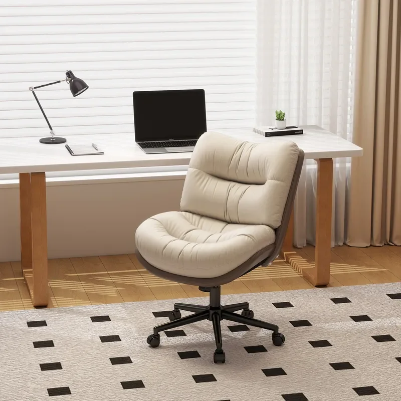 Elastic Swivel Computer Chair with Backrest for Home Office Study Bedroom Makeup Desk Comfortable Seating