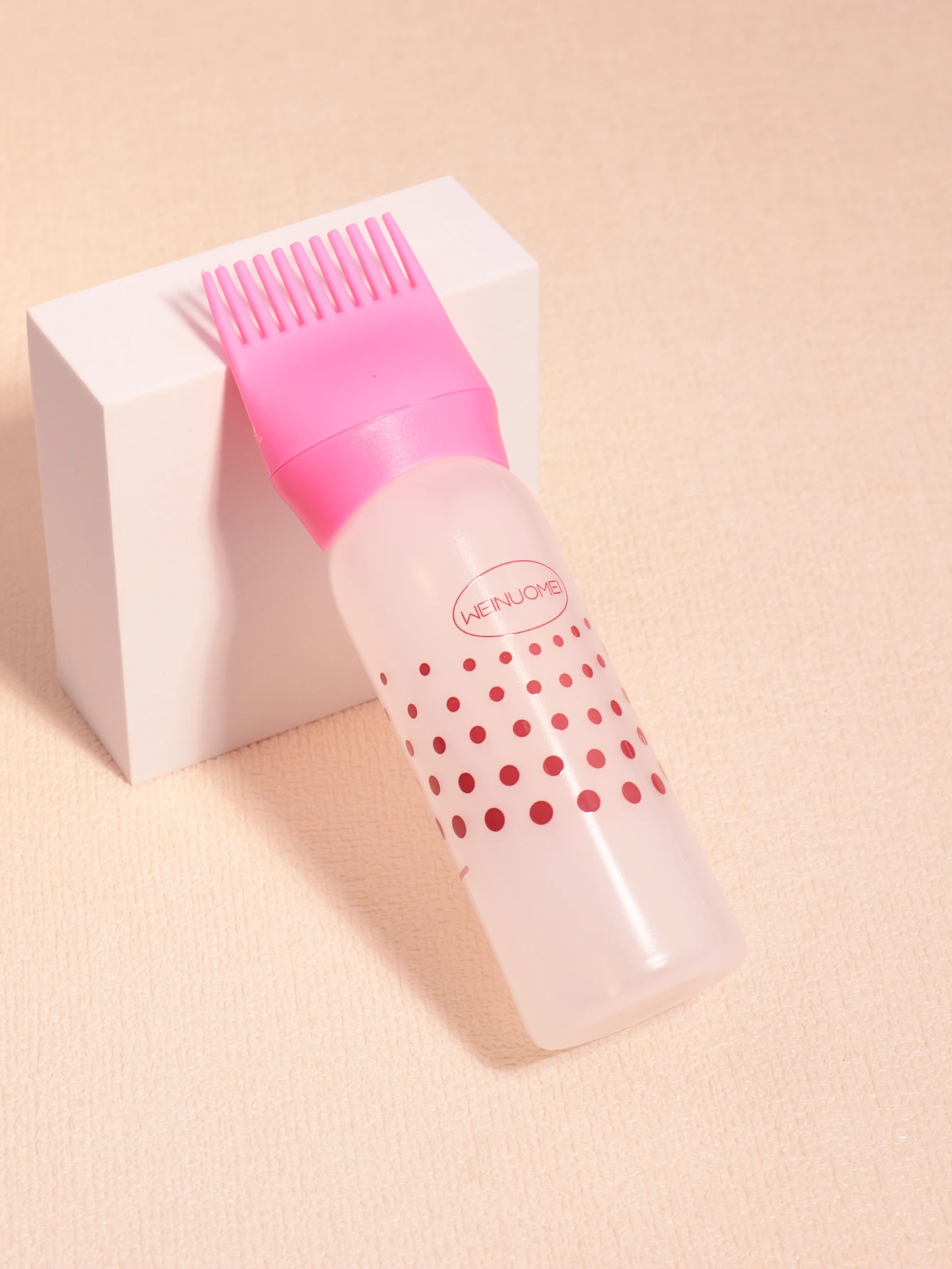 

large capacity plastic refillable hair dye shampoo nozzle, comb jar bottling, hair salon styling tool Special for real hair wigs