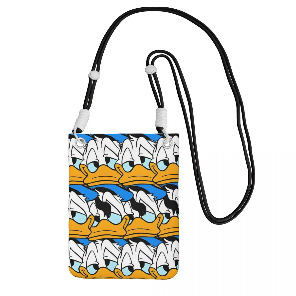 

Custom Donald Duck Carry A Mobile Phone Bag Diagonally Men Women Cute Duck Shoulder Crossbody Bag Adjustable Length Shopping