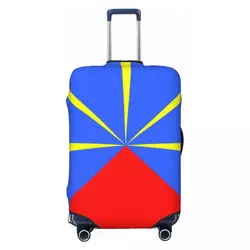 Custom 974 Reunion Island Flag Luggage Cover Protector Fashion Reunionese Proud Travel Suitcase Covers for 18-32 Inch