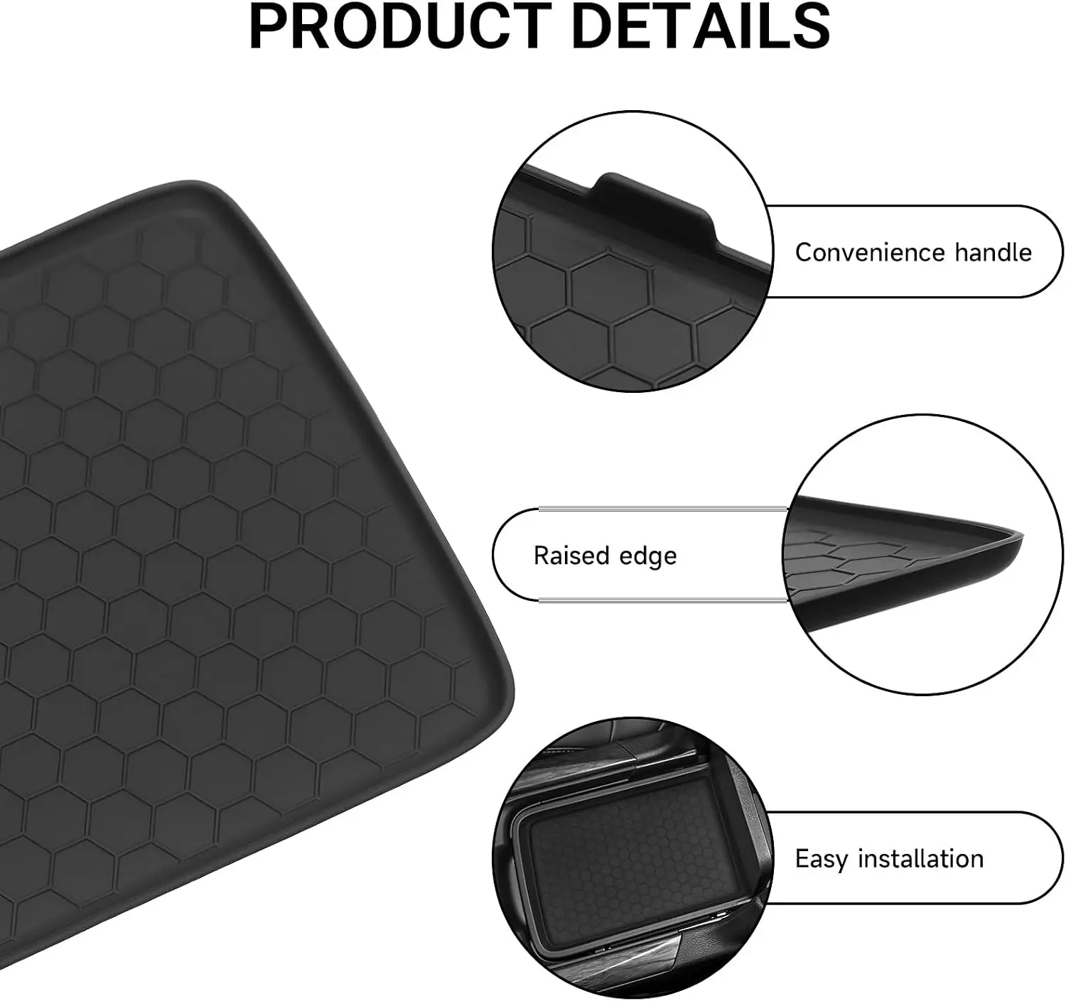 Center Console Armrest Tray Liner Compatible For Honda 2017 2019 CR-V CRV Accessories Silicone Material Pad Anti-Slip Mat