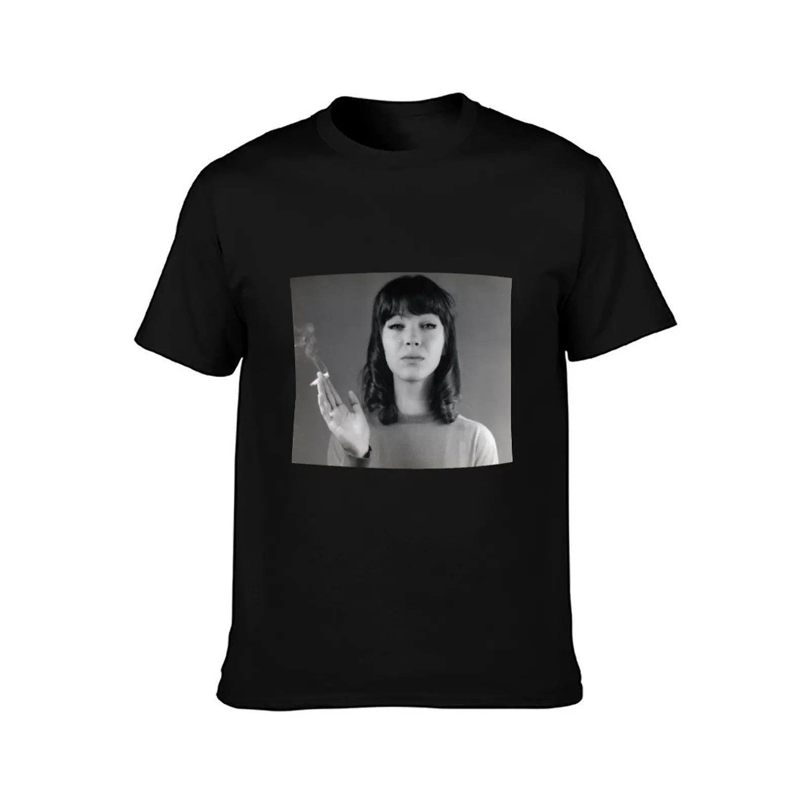 anna karina T-Shirt, Summer Casual Cotton Tee, Oversized Streetwear Tops, Vintage Graphic Print, Loose Fit Short Sleeve
