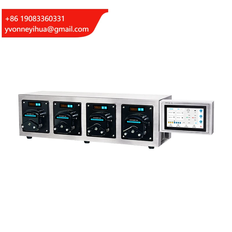 

UTF01 Multi-channel PLC Control 5ml 10ml 20ml 30ml 50ml 4 Nozzles Peristaltic Pump Filling System For Packing Production Line