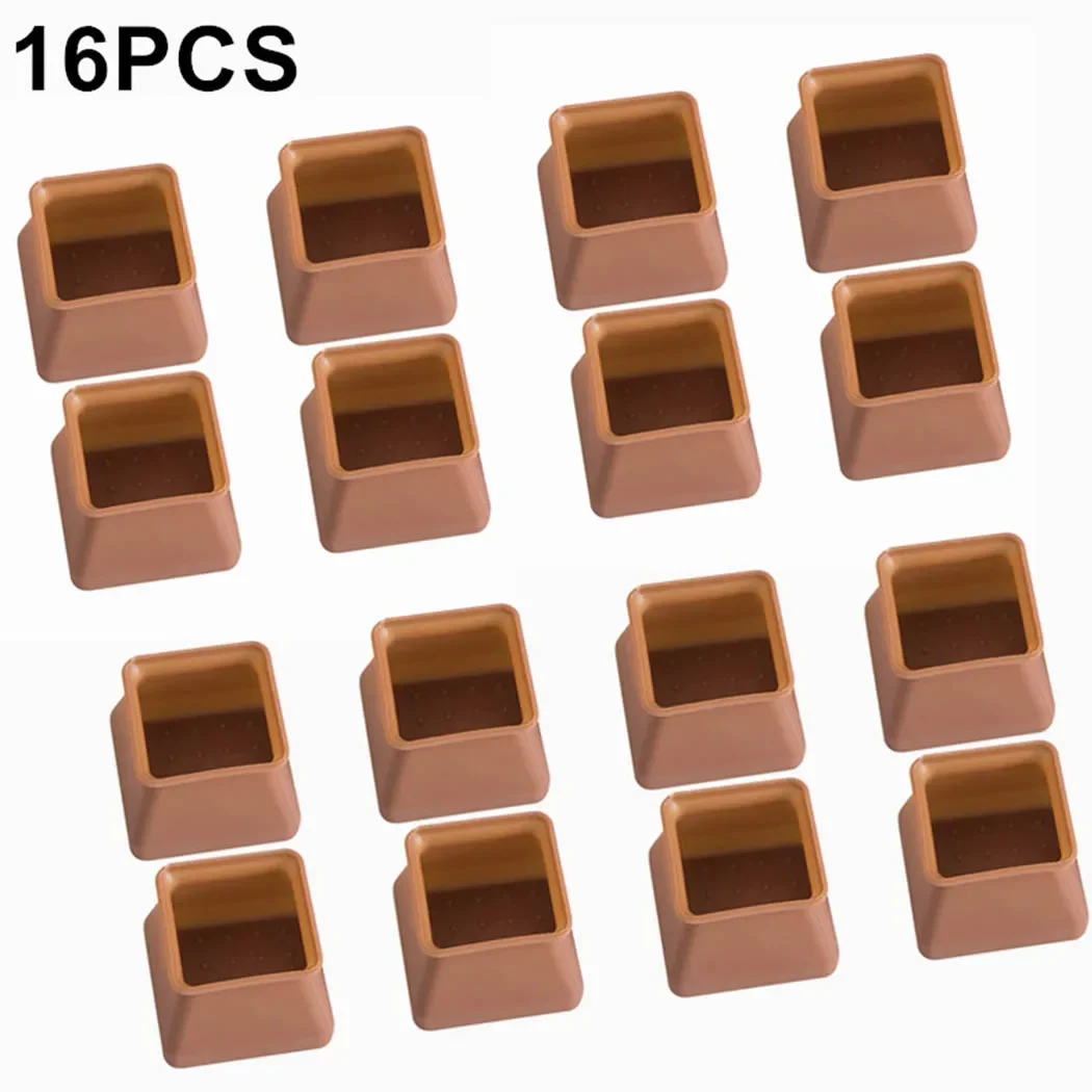 Cover Table Foot Cover Transparent 16PCS/Set Anti-slip Chair Protector Silicone 16PCS 3.7*3.7*3cm Simple Useful