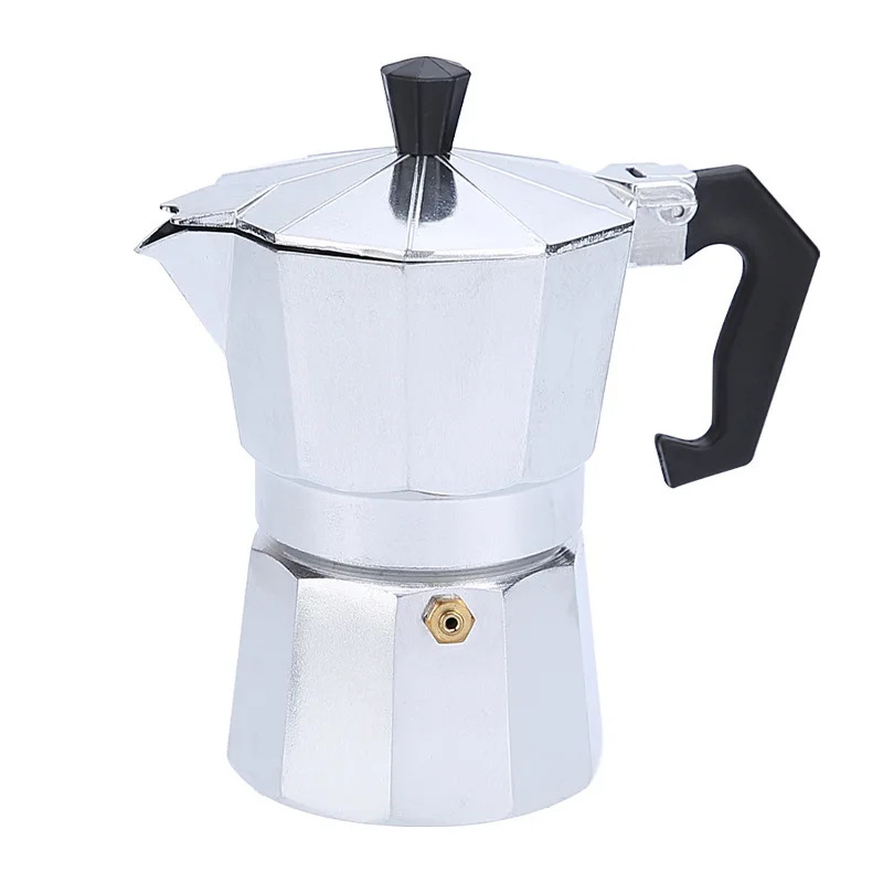 High Quality Wooden Handle Cafetera Italiana Aluminum Espresso Coffee Maker Moka Pot
