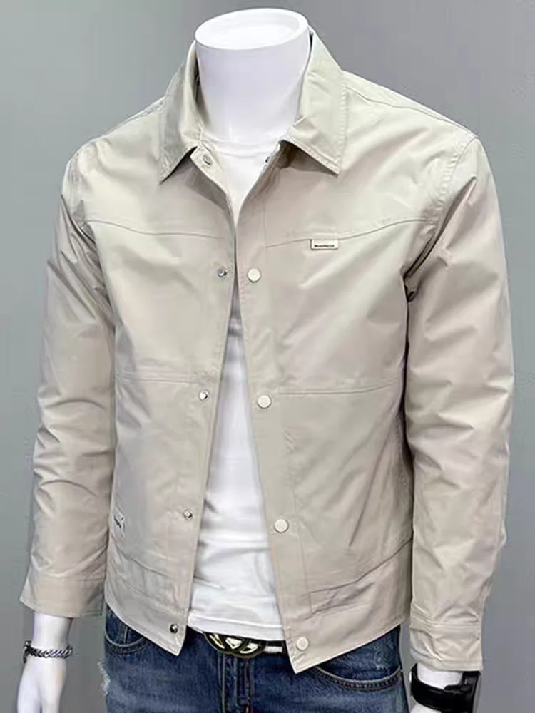 

Мужская модная приталенная повседневная одежда Jaet, весна-осень, новая рабочая одежда с воротником-стойкой для отдыха, верхняя одежда из полиэстера, длинный све