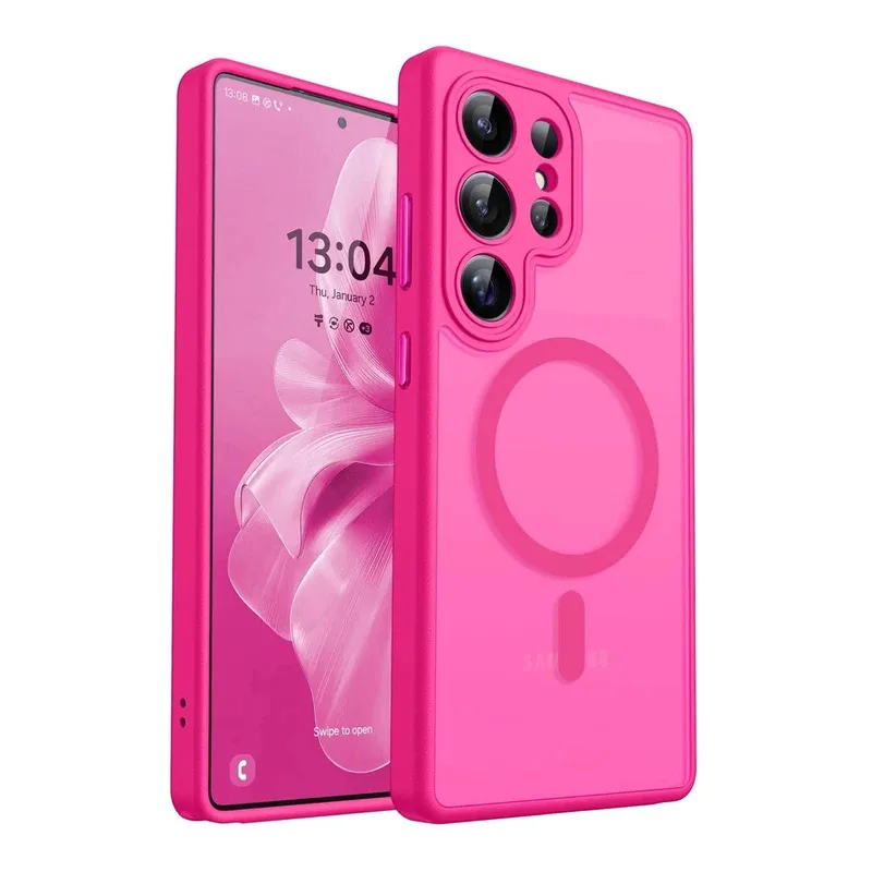 Luxury Matte Translucent Case For Samsung Galaxy S26 S25 S24 S23 Ultra Plus S25FE A56 A36 A26 A17 A16 S25Edge For Magsafe Cover