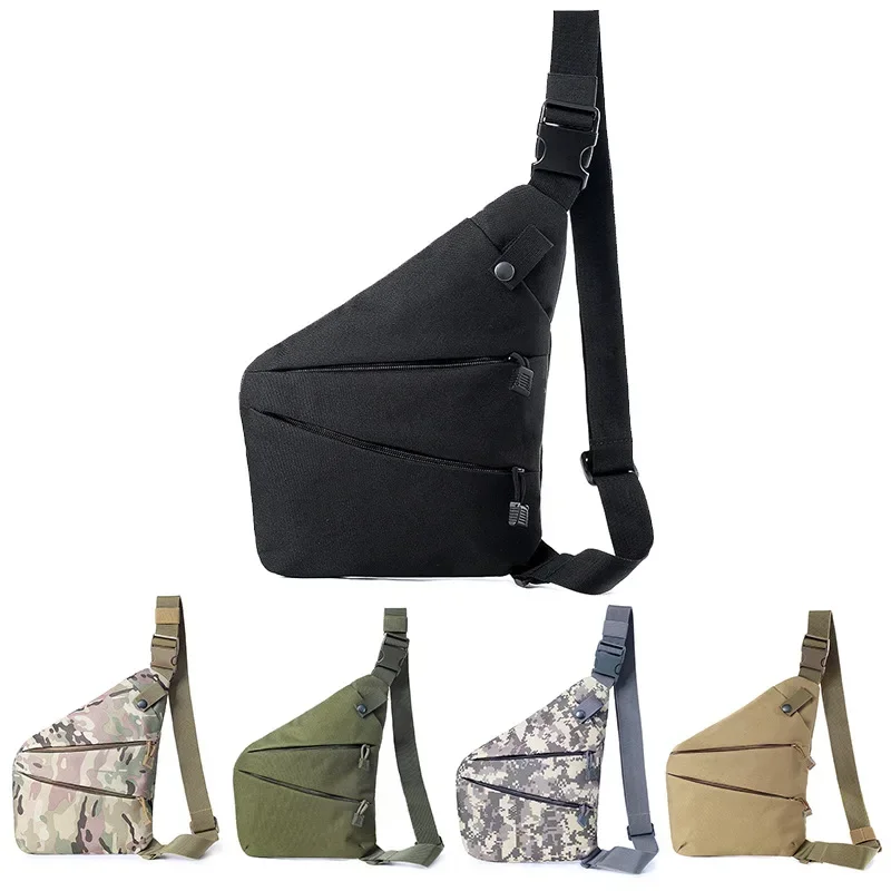 Men's Multifunctional Concealed Tactical Gun Storage Bag Holster Left Right Nylon Shoulder Pistol Gun Bag Hunting Holster