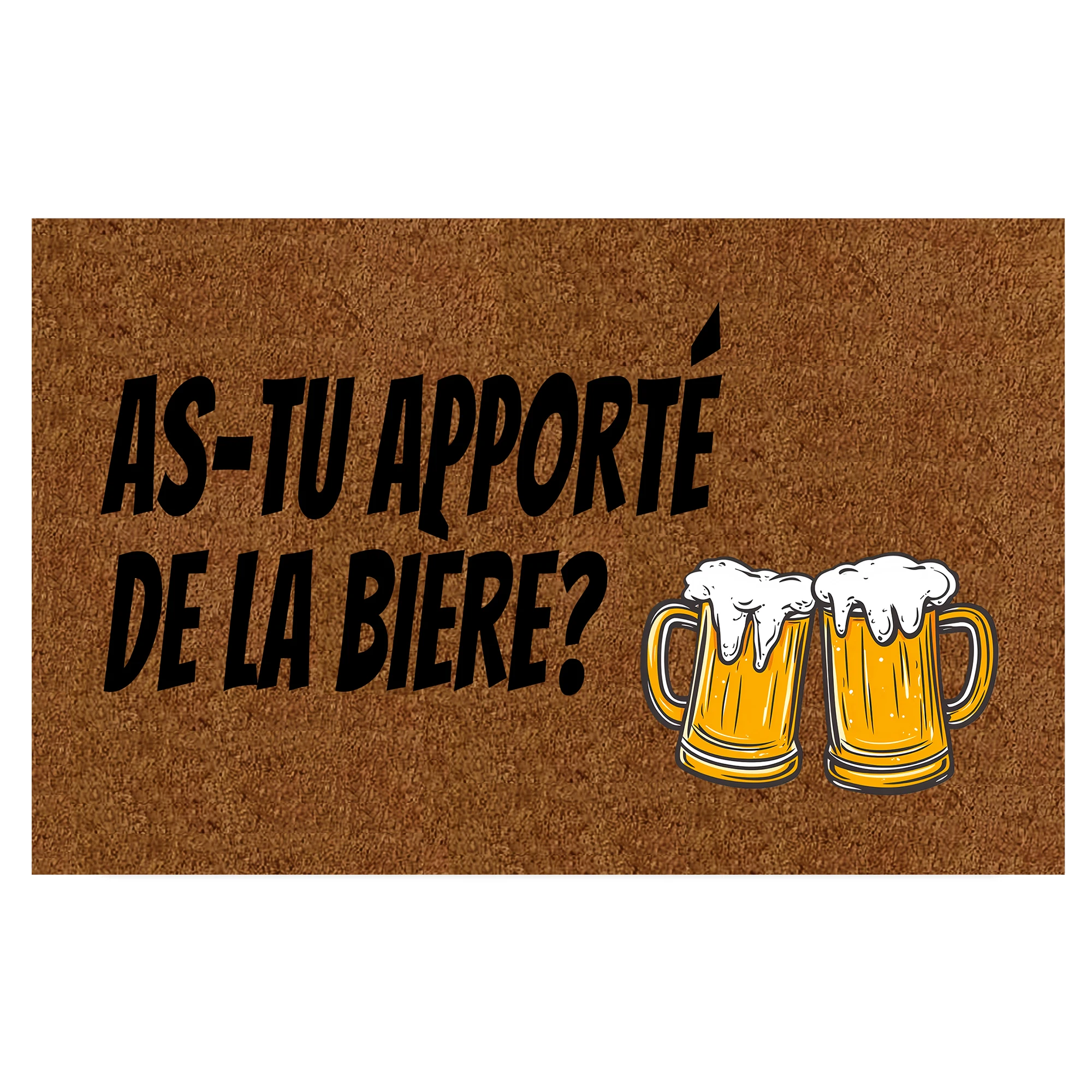 As-tu apporté de la Bière Doormat French Outdoor Anti-Slip Rubber for Entryway Indoor Front Porch Decor Rug Funny Door Mat