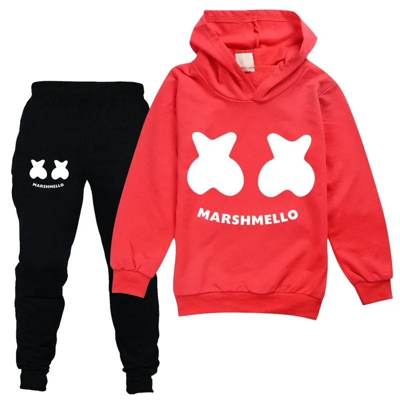 DJ Match-Ensemble de vêtements pour enfants, sweats à capuche et pantalons pour adolescents, olympiques de sport pour tout-petits garçons, vêtements pour filles, 2-16 ans, 2 pièces