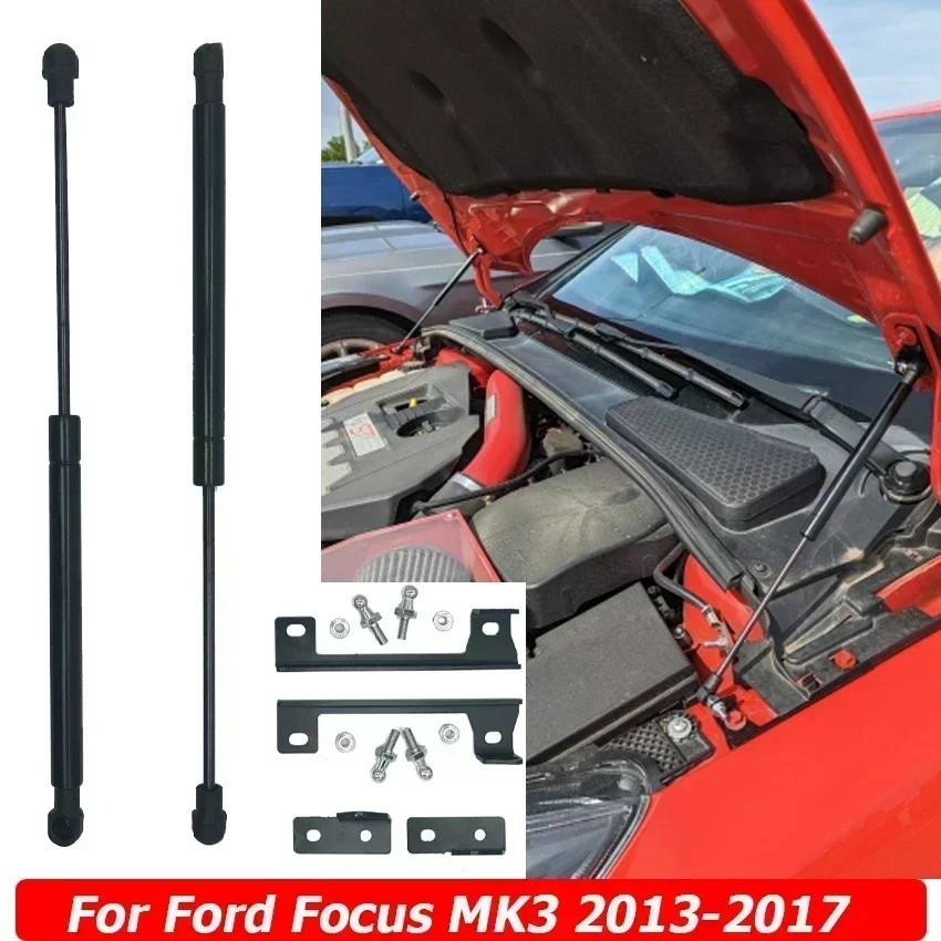 Front Engine Bonnet Hood Gas Strut Shock Spring Lift Support Bars For Ford Focus MK3 2013 2014 2015 2016 2017 Car Accessories