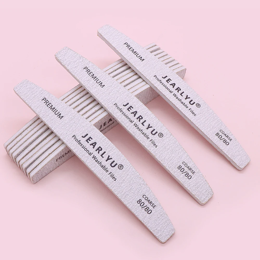 30/60Pcs Zebra Emery Board Nail Files For Manicure Dual-Sided 80 Grit Sand Acrylic Gel  Smooth Natural Nails Home DIY Salon Use