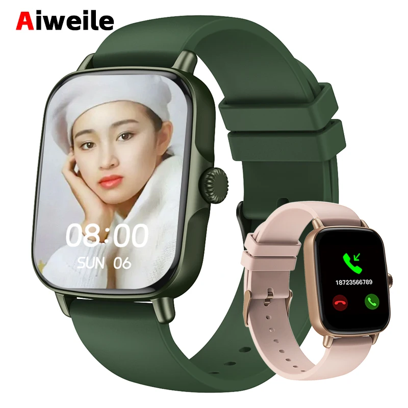 Aiweile AW18 Smart Watch Women Smartwatch Digital Wrist Original for Android IOS Sports Bluetooth Call Gift Waterproof P71 QX7