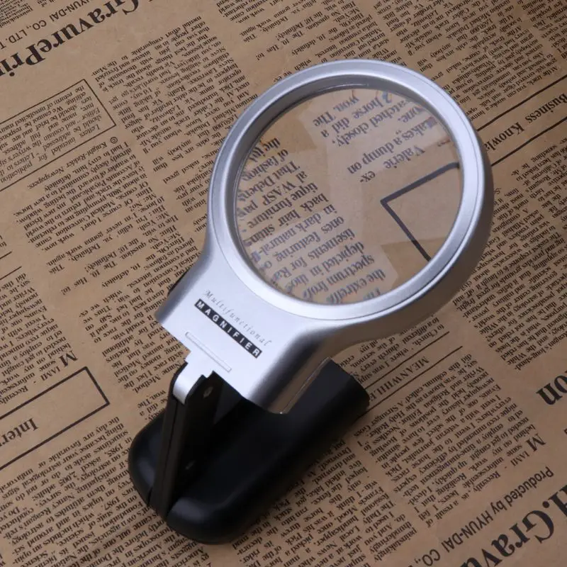 Led Light 3x Magnifier Handheld Multifunction Folding Glass for Read Dropship