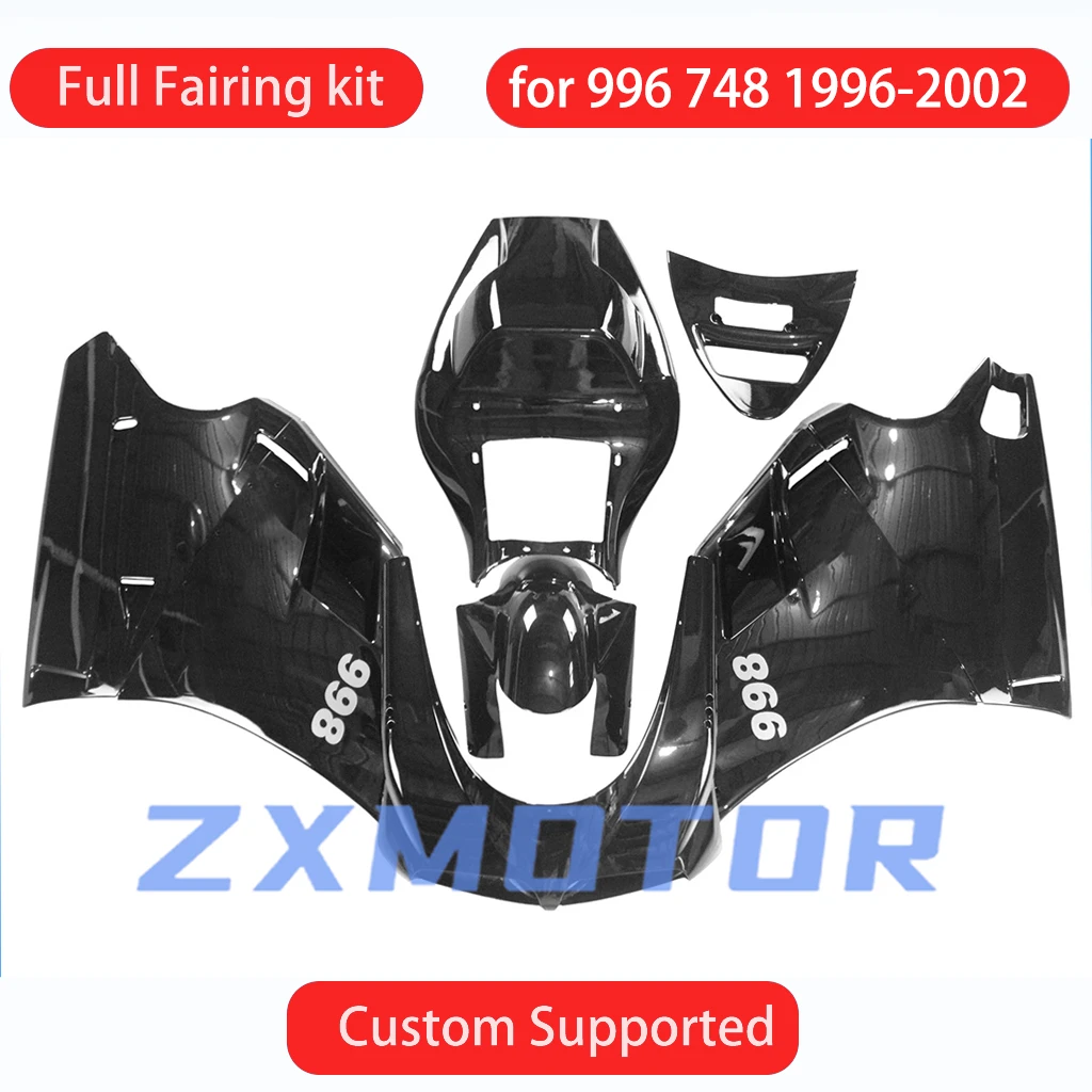 For DUCATI 748 1996 1997 1998 1999 2000 2001 2002 Fairing Set Kit 996 96-02 Prime Motorcycle Bodywork Fairings Black