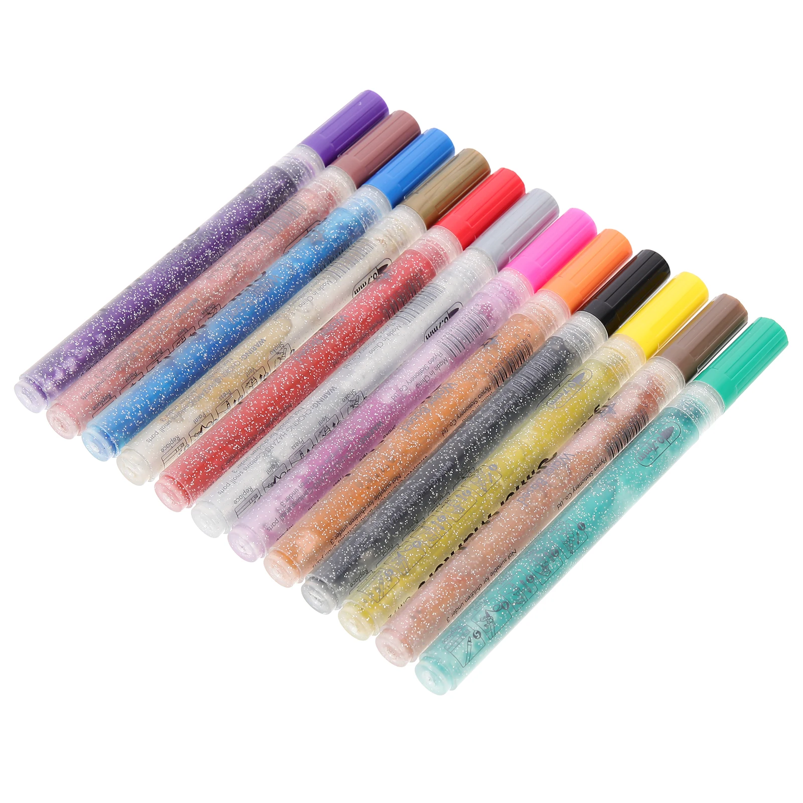 

12 Pcs Glitter Paint Pens Highlighter Markers Shiny Writing Pens for Crafts Decor Multipurpose Art Marker Supplies