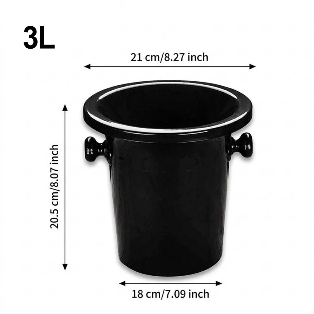 3L Ice Bucket with Smooth Glossy Finish and Dual Side Knob Handles for Consistent Performance in For Bar Environments