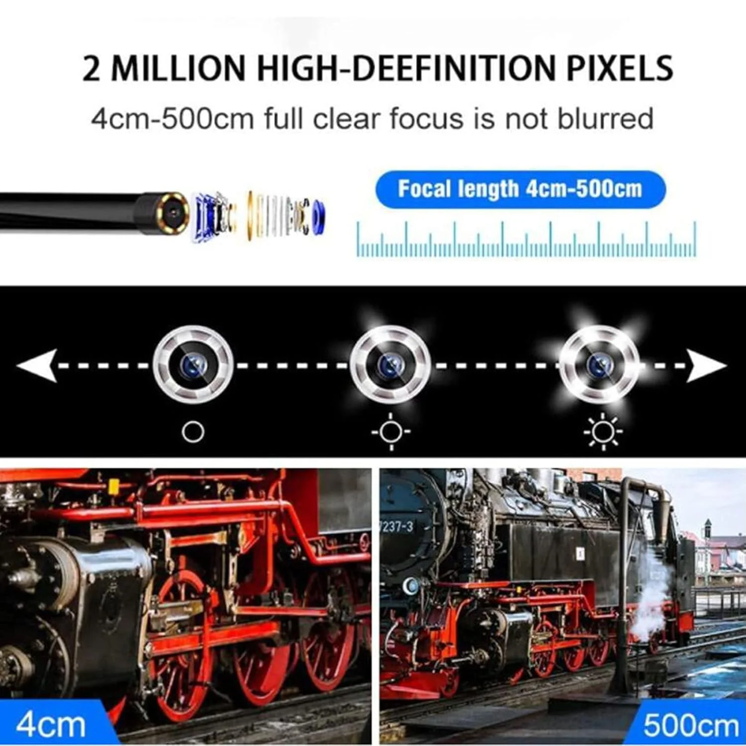 Industrial Piping Channel Sewer Inspection Video Automotive Professional Boroscope Endoscope Camera Endoscope Dual Lens For Cars