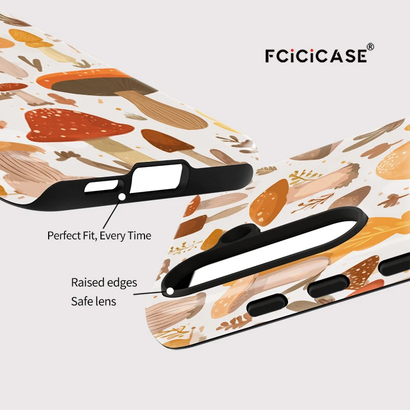 Fcicicase Custodia per telefono modello fungo per Samsung Galaxy A56 A 56 A26 Cover morbida acrilica opaca per Samsung A16 A26 A36 5G