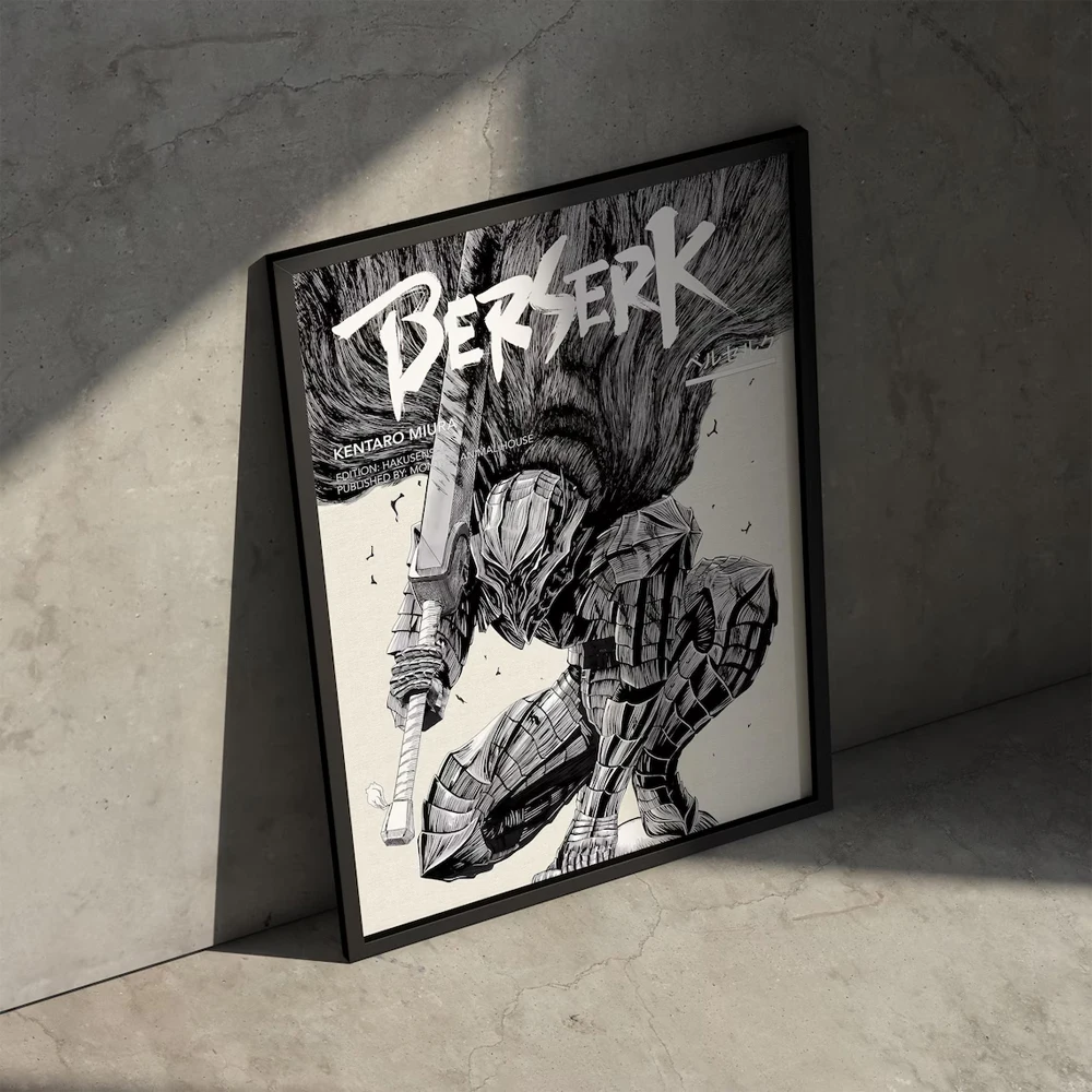 Retro Guts Griffith Anime Minimalist Wall Art Prints Home Bedroom Living Room Decor 1PC Unframed Manga Posters Canvas Painting