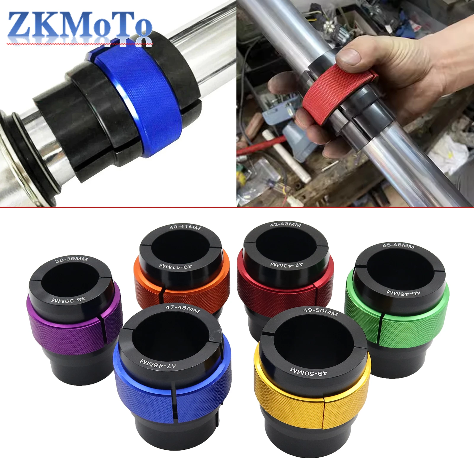 Motorcycle Universal Accessories CNC Front Fork Oil Seal Driver Tool 38MM-50MM For KTM HONDA KAWASAKI SUZUKI YAMAHA Dirt Bike