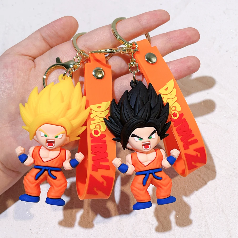Anime Dragon Ball Key Chain Z Super Saiyan Son Goku Bulma Broly Piccolo Majin Buu Series Bag Pendant Keyring Toys for Boy Gift