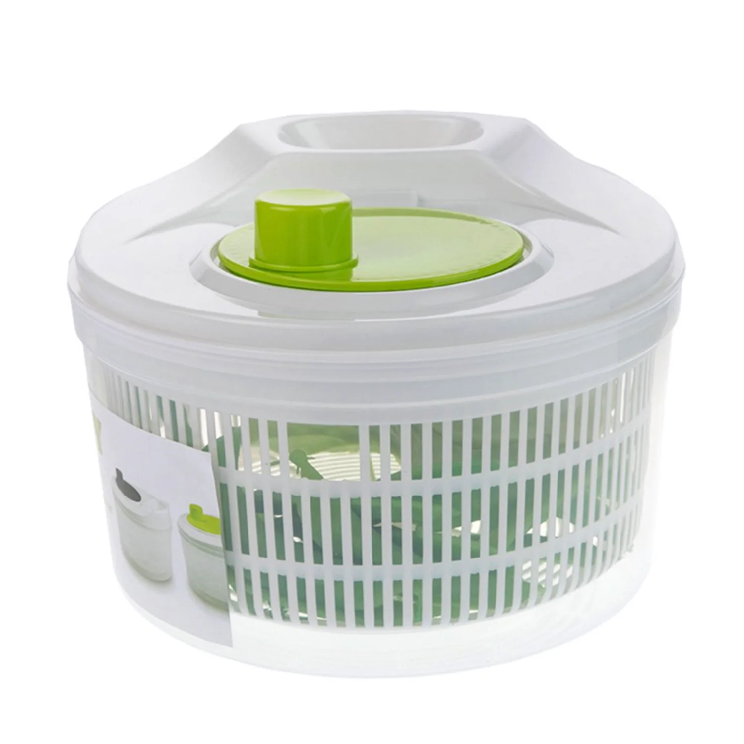 Swtroom Salad Spinner Vegetable Dryer Quart Fruit Veggie Bowl Lockable Colander Basket Lid Drawcord Switch