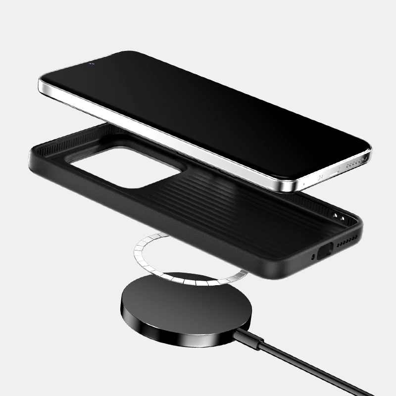 For Xiaomi 15 Case Magsafe Slim Shockproof Carbon Fiber Magnetic Wireless Charger Drop Test Case Cover Metal Lens Grip Funda