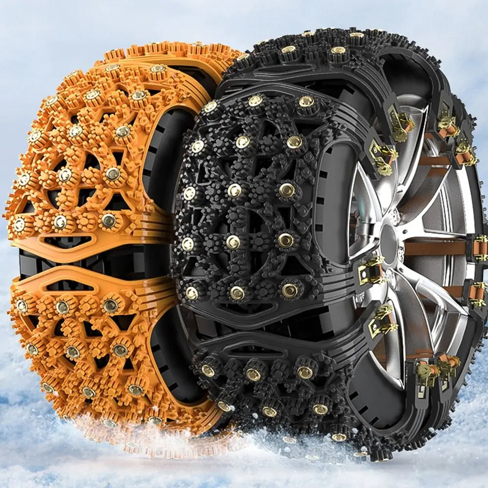 1PC Rubber Car Snow Chains Roadway Safety Anti-Skid Car Tire Chains Emergency Accessories Winter Outdoor Car Wheels Chains